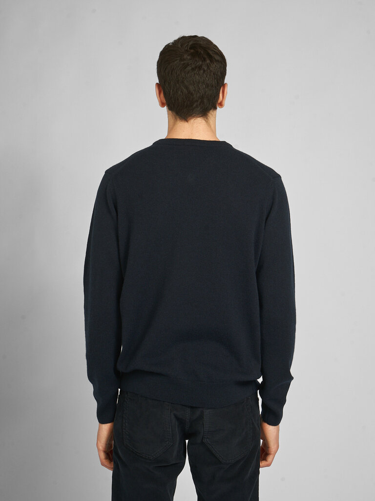 Sunspel Chandail Cashmere V-Neck Marine