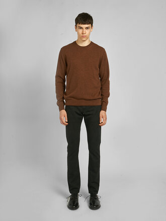 Sunspel Chandail Cashmere Crew Chestnut Melange Sunspel Chandail Cashmere Crew Chestnut Melange