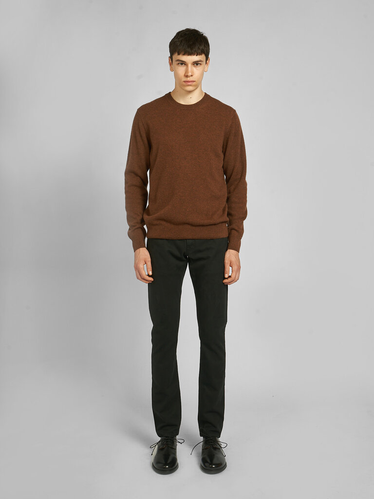 Sunspel Chandail Cashmere Crew Chestnut Melange