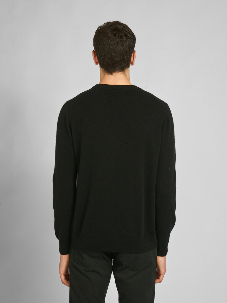 Sunspel Black Cashmere Crew Sweater