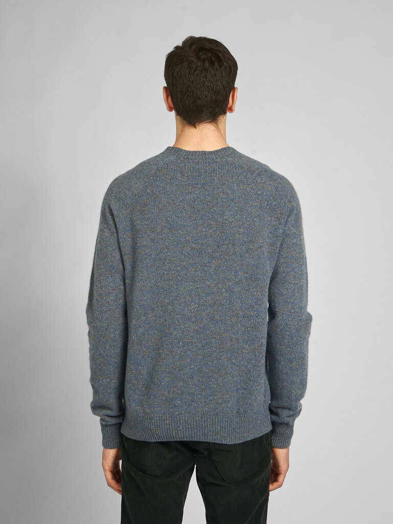Sunspel Chandail Lambswool Crew Denim Twist