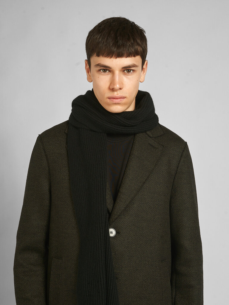 Sunspel Foulard Cashmere Rib Noir