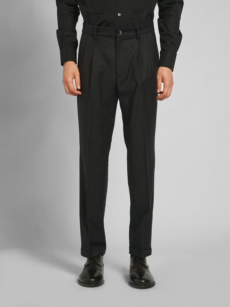 Barena Navy Drapier Flan Pants
