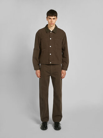 Frame Vintage Mocha Canvas Utility Jacket