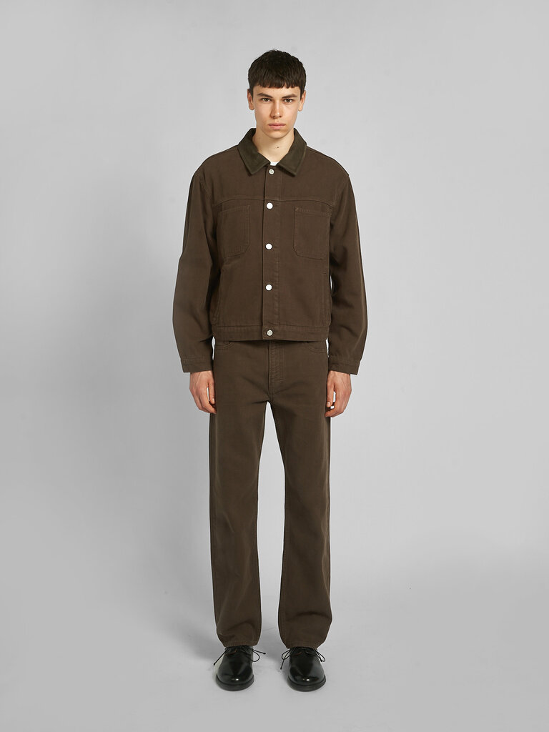 Frame Vintage Mocha Canvas Utility Jacket