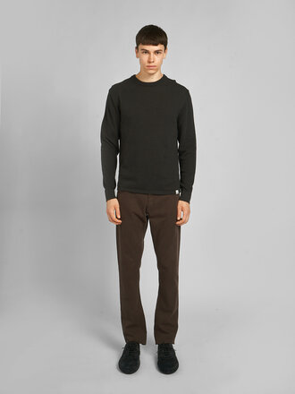 Merz b. Schwanen Chandail Lightweight Waffle Knit Charcoal Merz b. Schwanen Chandail Lightweight Waffle Knit Charcoal