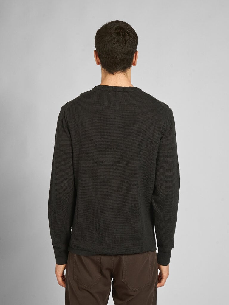 Merz b. Schwanen Chandail Lightweight Waffle Knit Charcoal