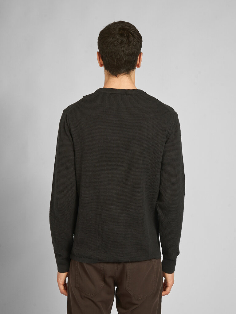 Merz b. Schwanen Charcoal Lightweight Waffle Knit Sweater
