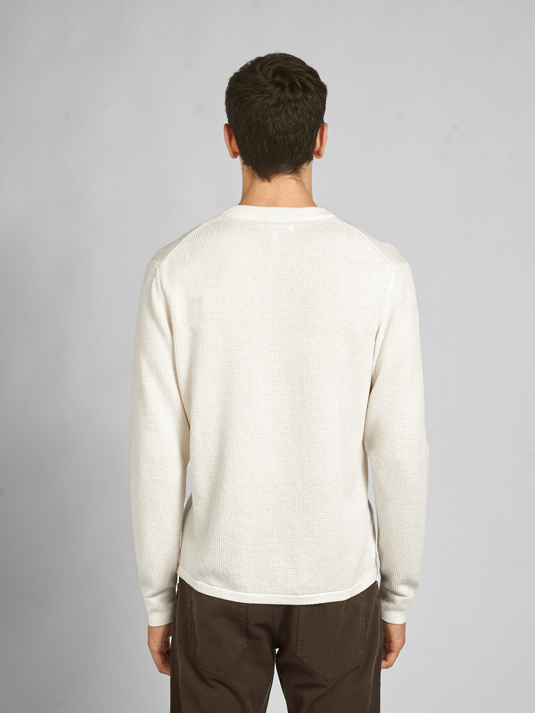 Merz b. Schwanen Chandail Lightweight Waffle Knit Écru