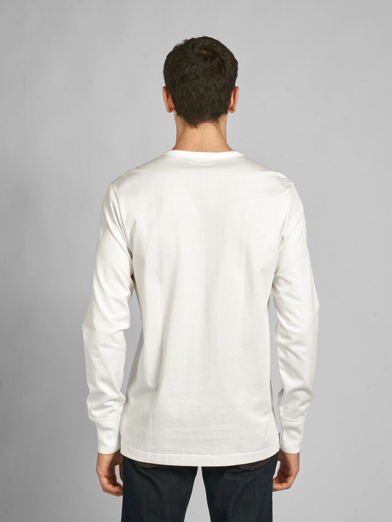Merz b. Schwanen Chandail Long Sleeve Henley Blanc