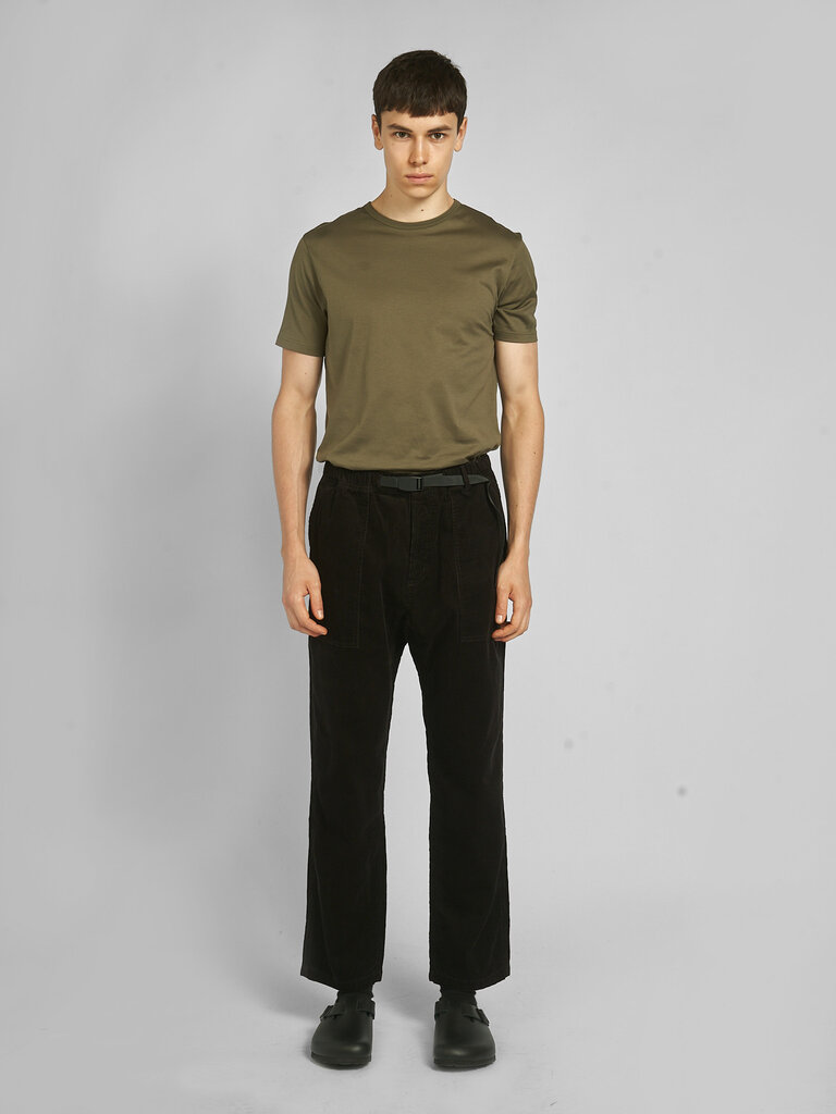 Gramicci Black Corduroy Loose Tapered Ridge Pants