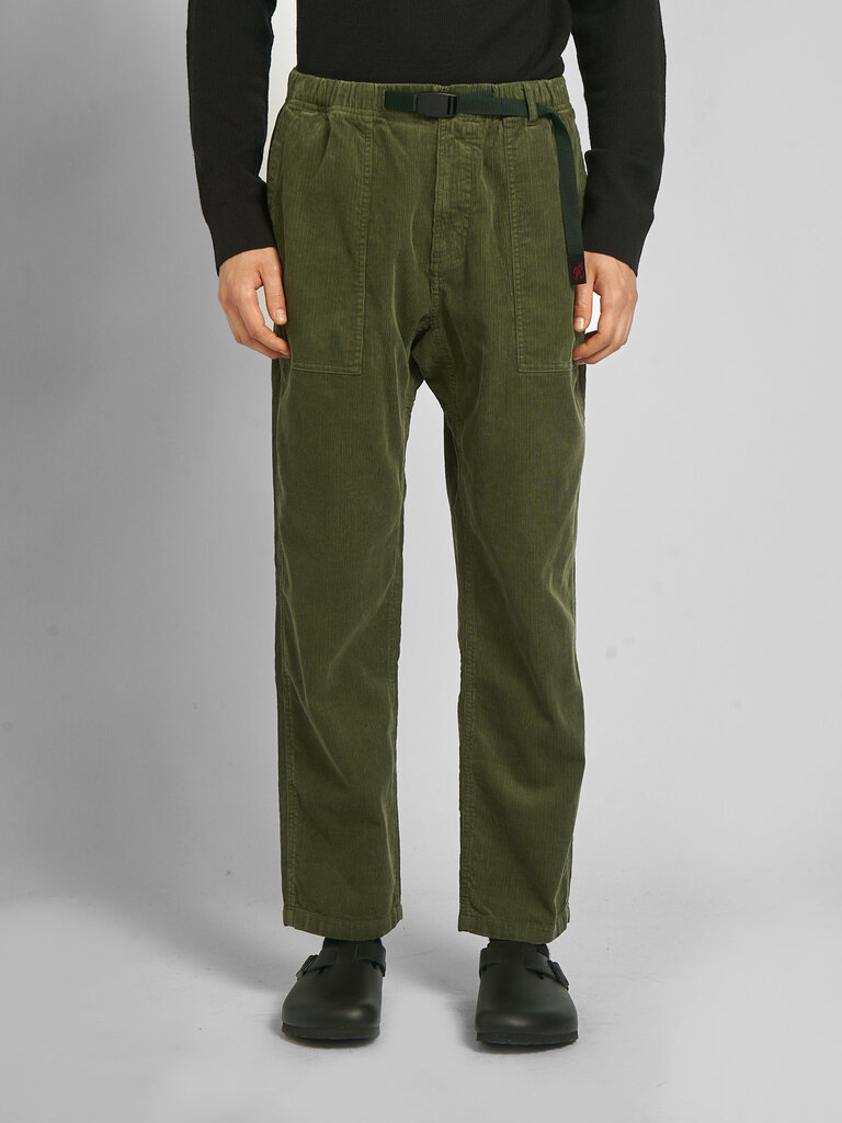 Gramicci Olive Corduroy Loose Tapered Ridge Pants