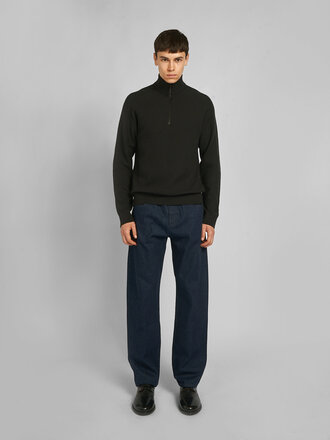 Veilance Black Conic Wool Half Zip M Sweater