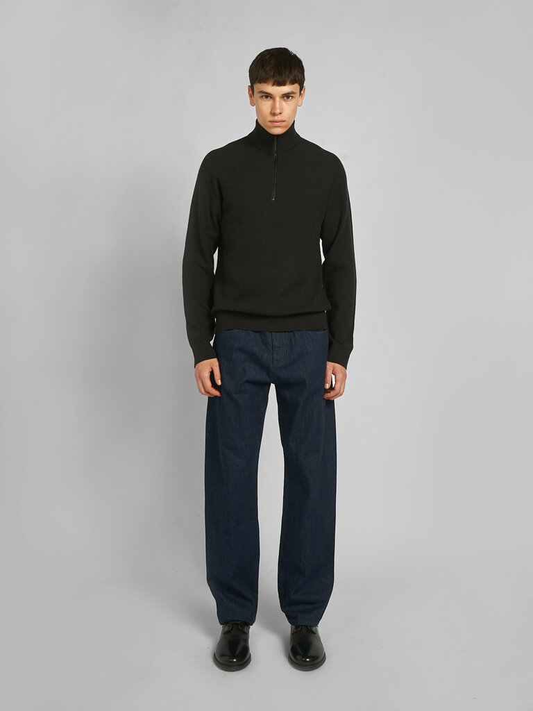 Veilance Black Conic Wool Half Zip M Sweater