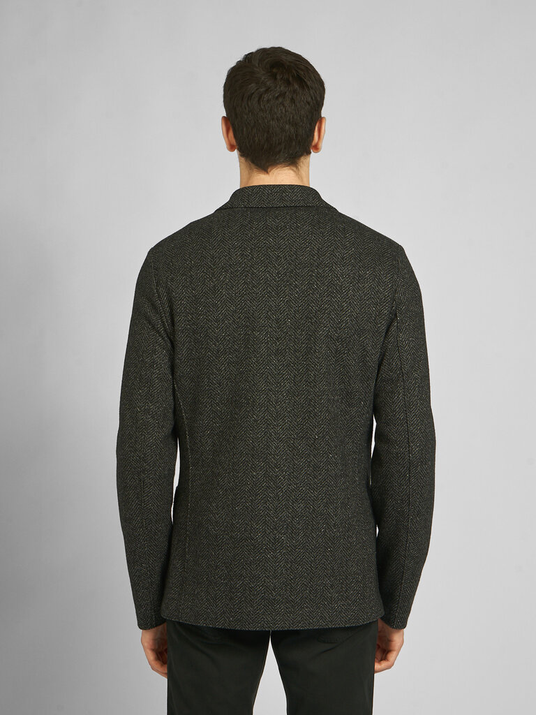 Harris Wharf London Anthracite Donegal Herringbone 2b. Blazer
