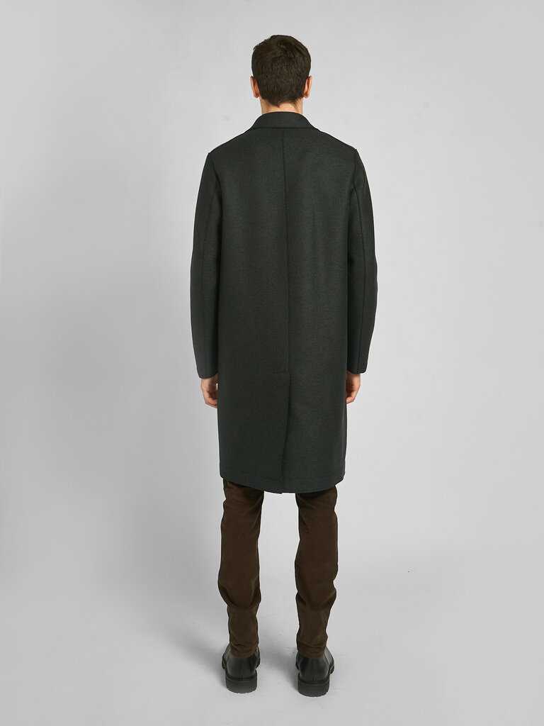 Harris Wharf London Dark Navy Pressed Wool Coat
