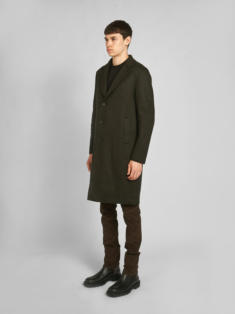 Harris Wharf London Manteau Jacquard Chevron Vert