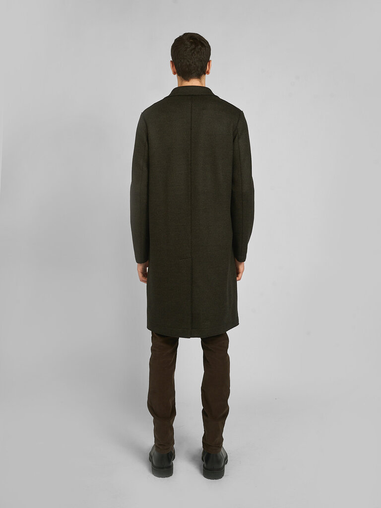 Harris Wharf London Manteau Jacquard Chevron Vert