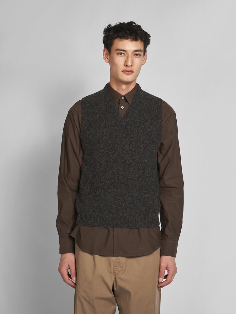 Lemaire Grape Melange V-neck Vest