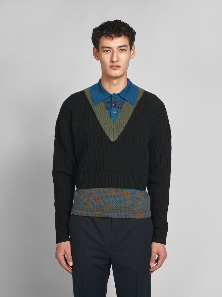 Dries Van Noten Black Medan Sweater