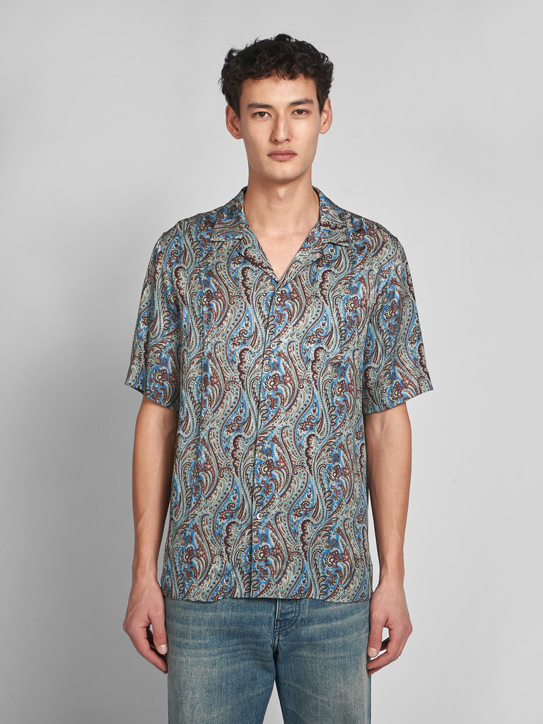 Dries Van Noten Chemise Carltone Bleu