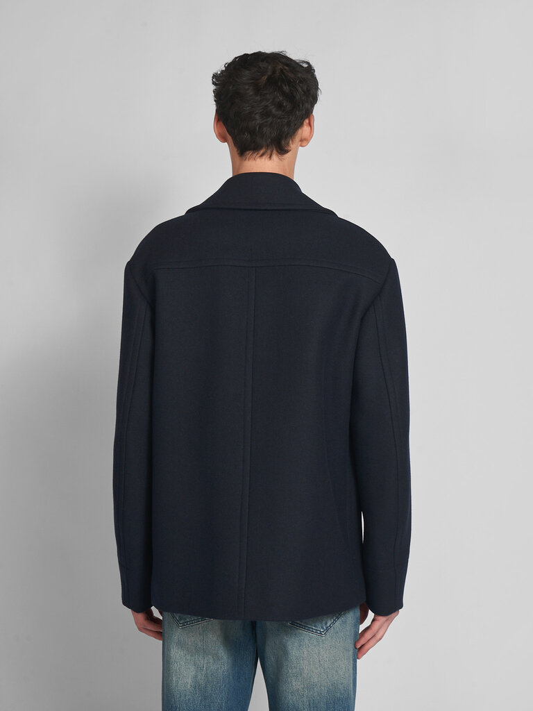 Dries Van Noten Navy Rascott Bis SH Coat