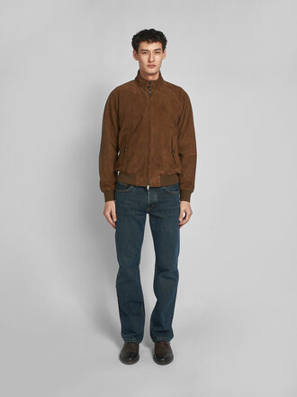 Baracuta Blouson Suede Olive Foncé