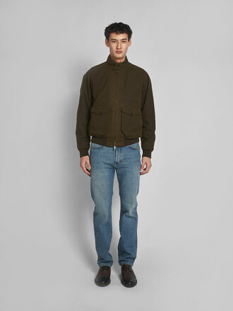 Baracuta Moss Green Waxed Pocket Jacket