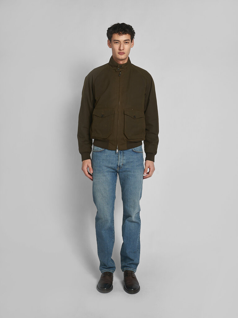 Baracuta Blouson Waxed Pocket Vert Mousse