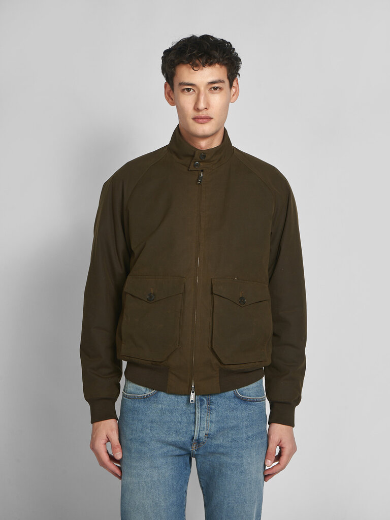 Baracuta Blouson Waxed Pocket Vert Mousse
