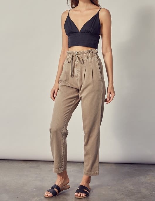 paperbag denim trousers