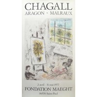 CHAGALL ARAGON MALRAUX POSTER