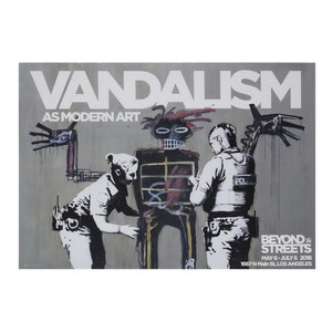 BANKSY VANDALISM AS MODERN ART EXHIBITION POSTER