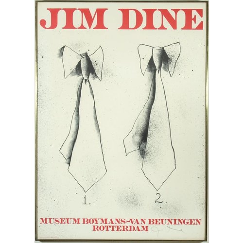 TWO NECKTIES  JIM DINE SIGNED POSTER