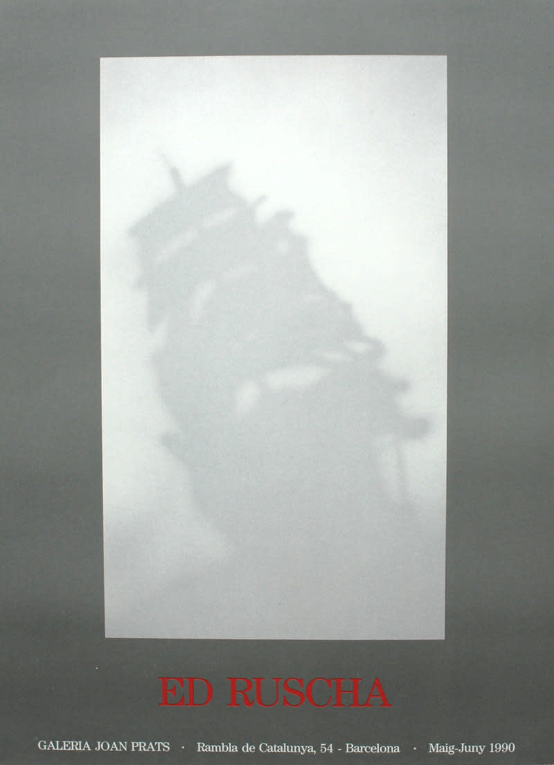 Ed Ruscha Ghost Ship Poster Type & Ink Posters