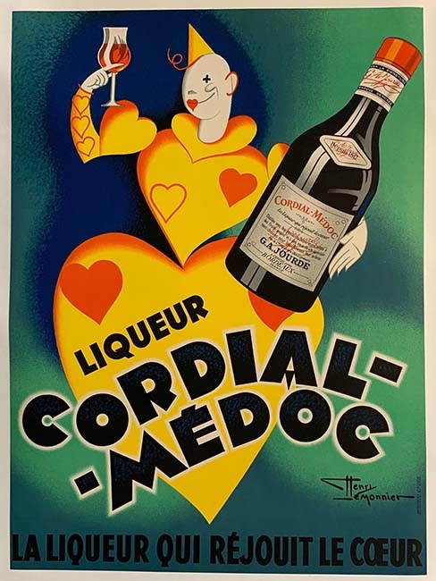 Cordial Medoc liqueur vintage ad reproduction steel sign bar decor