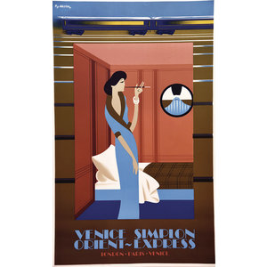 FIX-MASSEAU VENICE SIMPLON ORIENT EXPRESS WOMAN POSTER
