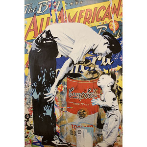 Mr. Brainwash MR. BRAINWASH POLICEMAN WITH CAMPBELL'S SOUP POSTER