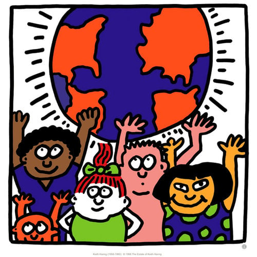 Haring, Keith WE ARE THE WORLD  KEITH HARING  GLOBE POSTER