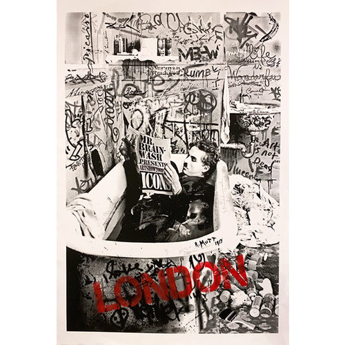 Mr. Brainwash MR. BRAINWASH SIGNED CHARLIE CHAPLIN BATHTUB PRINT FRAMED Mr. Brainwash MR. BRAINWASH SIGNED CHARLIE CHAPLIN BATHTUB PRINT FRAMED