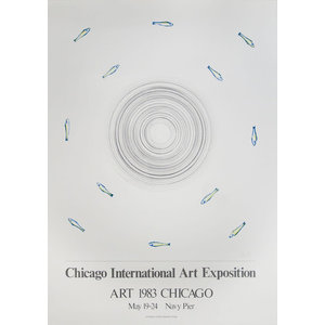 Ruscha, Ed ED RUSCHA 1983 CHICAGO ART EXPOSITION POSTER (WHIRLING FISH)