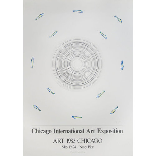 Ruscha, Ed ED RUSCHA 1983 CHICAGO ART EXPOSITION POSTER (WHIRLING FISH)