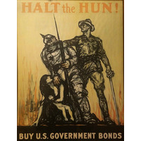 HALT THE HUN WWI POSTER