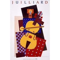 MILTON GLASER JUILLIARD CUBIST VIOLIN POSTER