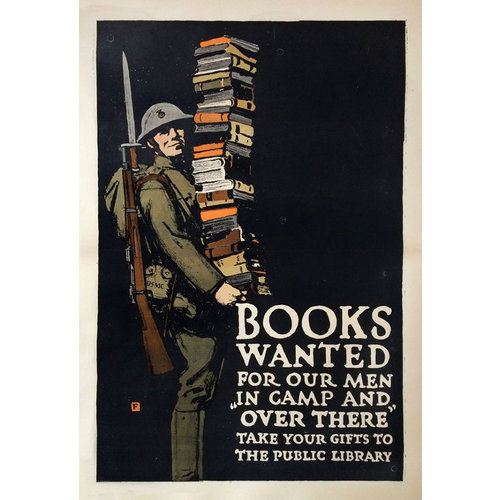 Falls, Charles Buckles BOOKS  WANTED WWI POSTER