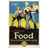 THE WORLD CRY FOOD WWI POSTER