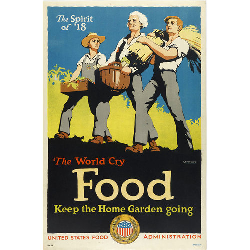 McKee, William THE WORLD CRY FOOD WWI POSTER