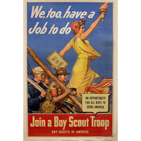 WE TOO HAVE A JOB TO DO WWII BOY SCOUT POSTER