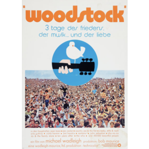 WOODSTOCK CONCERT FILM POSTER GERMAN