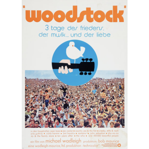 WOODSTOCK CONCERT FILM POSTER GERMAN WOODSTOCK CONCERT FILM POSTER GERMAN
